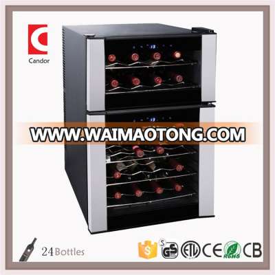 24 Bottles Thermoelectric dual zone wine cooler wine enthusiast wine coolerCW-68FDT