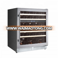 dual zone 51 bottles stainless steel R600a  built in  compressor wine cooler